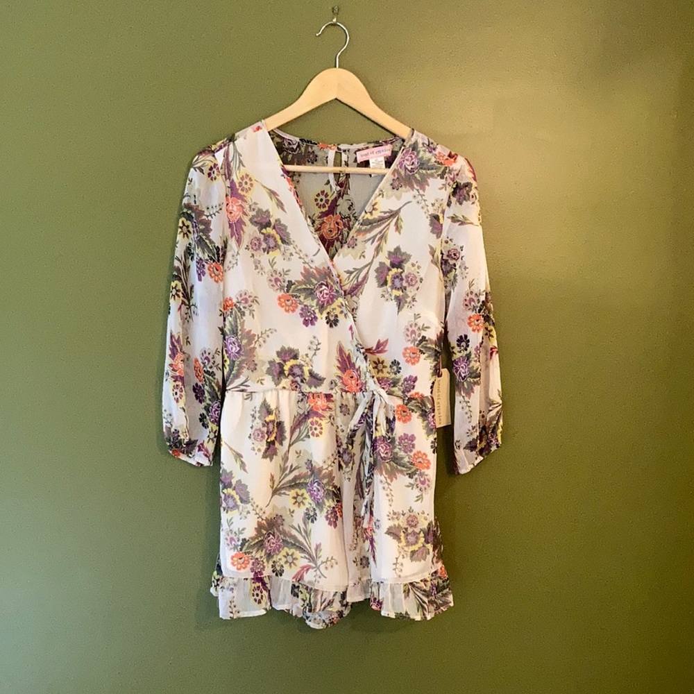 Floral dressy romper